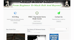 Desktop Screenshot of karateclassesonline.com