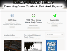 Tablet Screenshot of karateclassesonline.com